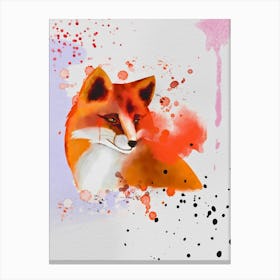 Untamed - Watercolor Fox Portrait Canvas Print