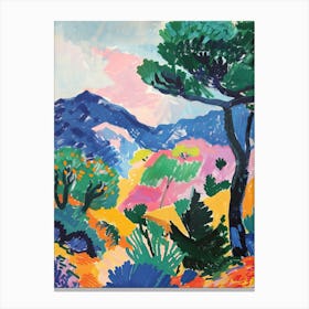 Matisse Inspired Colorful Abstract Landscape Canvas Print