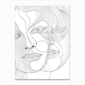 Minimalist Portraits Women Line 10 Canvas Print