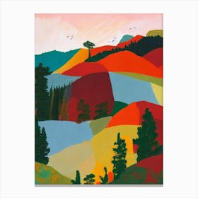 Sierra Nevada National Park Spain Abstract Colourful Canvas Print