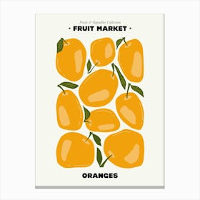 The Fruit Market Oranges Illustration Maximalist Canvas Print