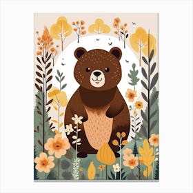 Baby Animal Illustration  Bear 10 Canvas Print