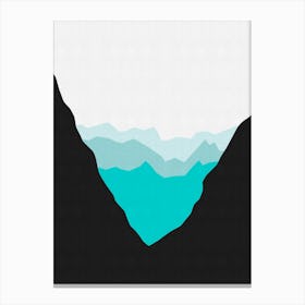 Watercolor geometric landscape 2 Canvas Print