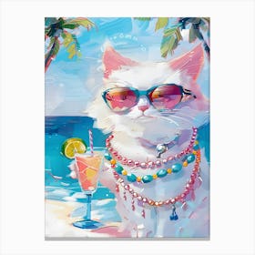 Beach Cat Canvas Print