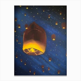 Lanterns in the night Canvas Print