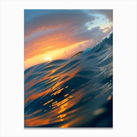 Sunset In The Ocean -Reimagined 1 Canvas Print