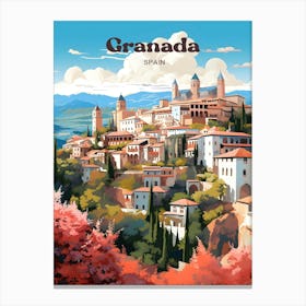 Granada Spain Andalusia Modern Travel Art Canvas Print