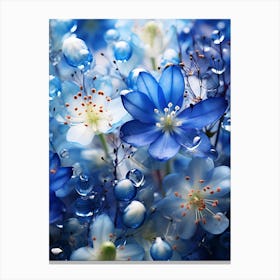 Blue Flowers 5 Canvas Print