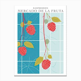 Mercado De La Fruta Raspberries Illustration 6 Poster Canvas Print