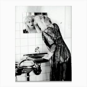 Courtney Love Of Hole Applies Make Up Canvas Print