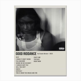 Good Riddance By Gracie Abrams 2023 Poster Canvas Print