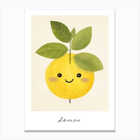 Friendly Kids Lemon 1 Poster Canvas Print