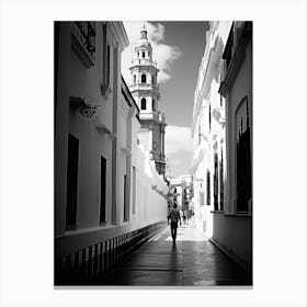 Cadiz, Spain, Black And White Analogue Photography 8 Canvas Print