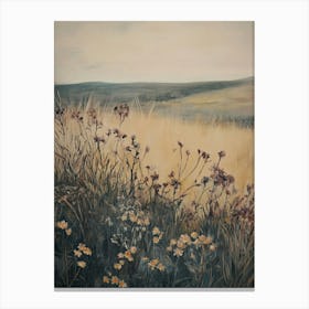 Wildflowers Landscape Canvas Print