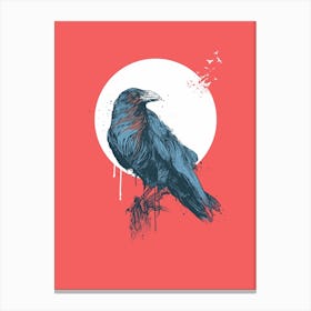 Blue Crow 2 Canvas Print