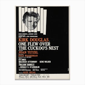 One Flew Over The Cuckoo’s Nest Theatre Poster 1963 Canvas Print