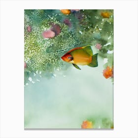 Coral Reef Fish Storybook Watercolour Canvas Print