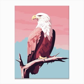 Minimalist Bald Eagle 2 Illustration Canvas Print
