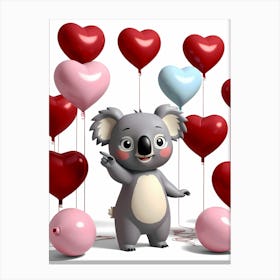 Koala With Balloons 1 Canvas Print