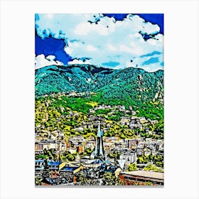 Landscape Andorra La Vella Canvas Print