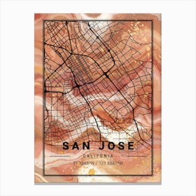 San Jose Map Canvas Print