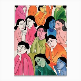 Women In A Group Canvas Print