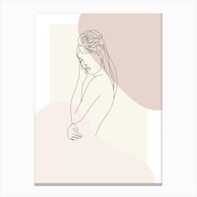 Illustration Of A Woman Canvas Print