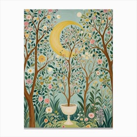 Magic Cup in the Moonlight Garden Canvas Print