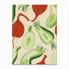 Mixed Vegetable Selection Pattern 2 Canvas Print