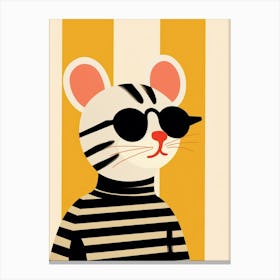 Little Mouse 3 Wearing Sunglasses Canvas Print