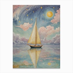 Cosmic Sailboat Canvas Print