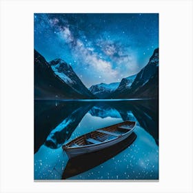 Starry Night in the lake Canvas Print