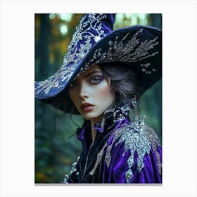 Halloween witch woman Canvas Print