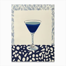 Blue Martini Canvas Print