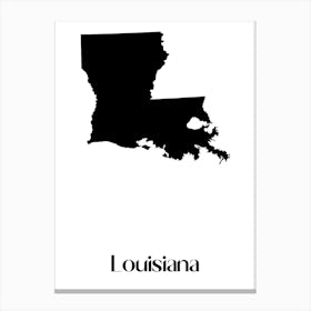 Louisiana Map Canvas Print