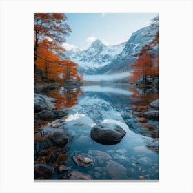 Autumn Lake In Switzerland Canvas Print