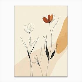 Abstract Flowers Canvas Print