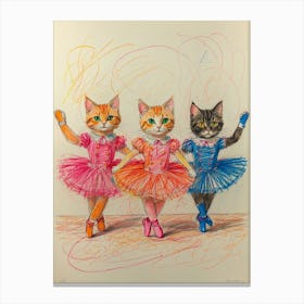 Ballerina Cats 1 Canvas Print