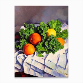 Kale Cezanne Style vegetable Canvas Print