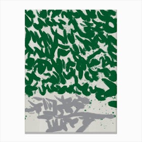 Green Scribble Canvas Print