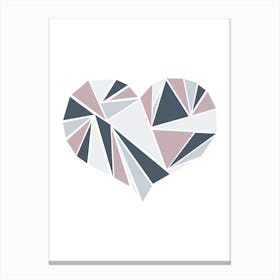 Polygon Heart Canvas Print