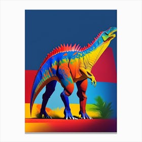 Majungasaurus Primary Colours Dinosaur Canvas Print