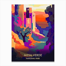 Mesa Verde National Park Travel Poster Matisse Style 3 Canvas Print