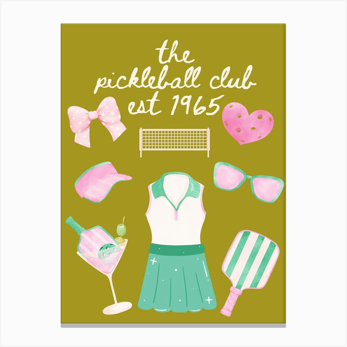 The Pickleball Club 2 Canvas Print by September23rd