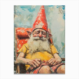 Gnomes On Vacation 4 Canvas Print