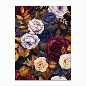 Roses Wallpaper Canvas Print