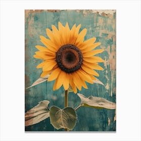 Retro Sunflower 2 Canvas Print