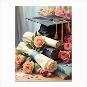 Graduation Roses Canvas Print