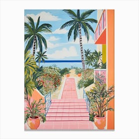 Palm Beach, Aruba, Matisse And Rousseau Style 3 Canvas Print