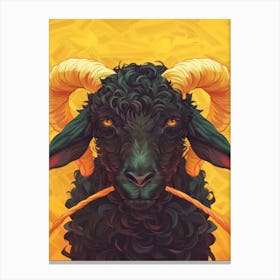 Sheep With Horns Canvas Print